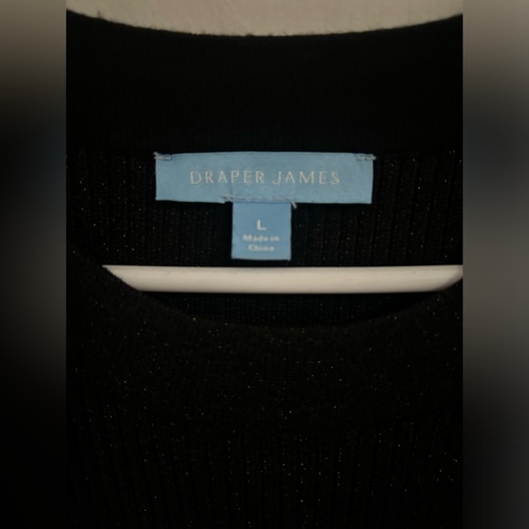 Draper James size Large sparkly knit long sleeve flattering jersey knit dress. - Picture 3 of 8